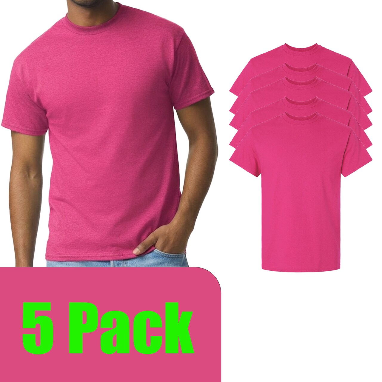 Gildan Adult's Ultra Cotton Heliconia T-Shirt, Arts & Craft Plain tee